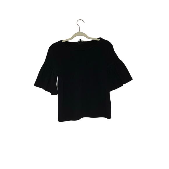 Express black ruffle sleeve top size small - Picture 1 of 5